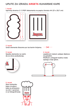 UPUTE ZA IZRADU ARGETA KUHARSKE KAPE