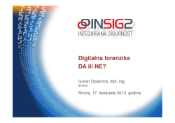 Digitalna forenzika DA ili NE?