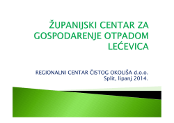 O županijskom centru za gospodarenje otpadom Lećevica
