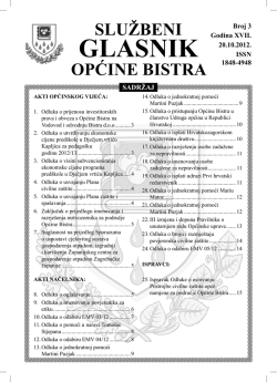 službeni glasnik općine bistra