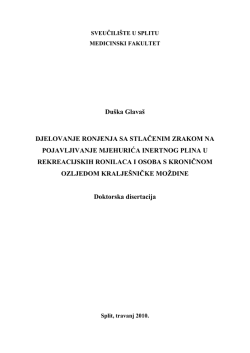 Du&scaron;ka Glava&scaron; DJELOVANJE RONJENJA SA STLAĈENIM ZRAKOM