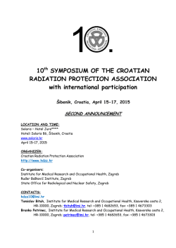 10th SYMPOSIUM OF THE CROATIAN RADIATION