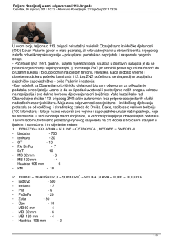 Feljton: Neprijatelj u zoni odgovornosti 113. brigade