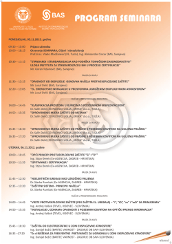 ovdje. - Ex SEMINAR &ndash; SIGURNOST I ZA&Scaron;TITA U PROSTORIMA