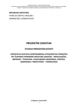 projektni zadatak - Fond za za&scaron;titu okoli&scaron;a i energetsku učinkovitost