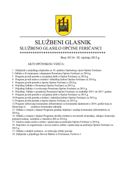 Službeni glasnik 5-2014