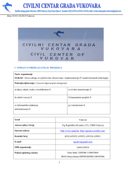 Broj: 01/01-10-2013/Vukovar I - civilni centar grada vukovara