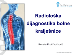 Radiolo&scaron;ka dijagnostika bolne kralježnice