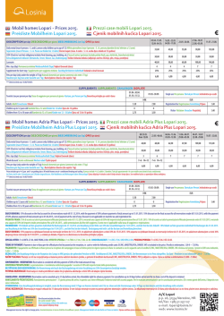 Mobilne kućice - cjenik 2015.