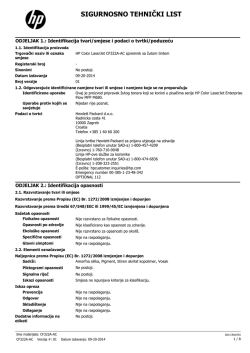 SIGURNOSNO TEHNIČKI LIST