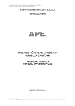 URBANISTIČKI PLAN UREĐENJA NASELJA