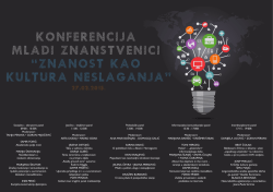 KONFERENCIJA MLADI ZNANSTVENICI &ldquo;ZNANOST