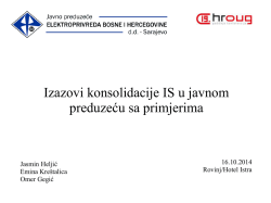 Izazovi konsolidacije IS u javnom preduzeću sa