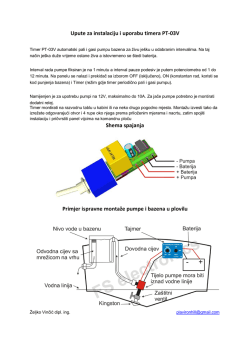 Upute za instalaciju i uporabu timera PT-03V