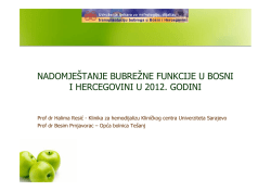 Godi&scaron;nji izvje&scaron;taj za 2012. - Udruženje ljekara za nefrologiju, dijalizu