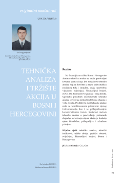 TEHNIČKA ANALIZA I TRŽI&Scaron;TE AKCIJA U BOSNI I HERCEGOVINI