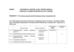 Nacionalni akcioni plan zapo&scaron;ljavanja i razvoja ljudskih resursa za