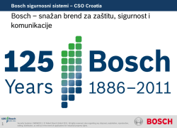 Bosch sigurnosni sistemi &ndash; CSO Croatia