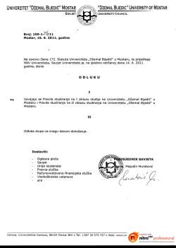UNIVERZITET "DZEMAL BIJEDIC MOSTAR "DZEMAL BIJEDIC