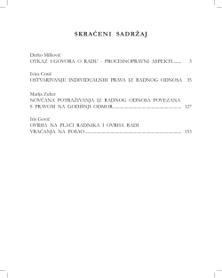 SKRAĆENI SADRŽAJ