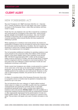 CLIENT ALERT - Wolf Theiss