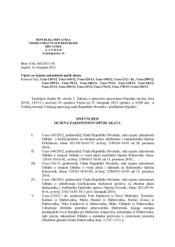 25. listopada 2013. - Upravni sud Republike Hrvatske