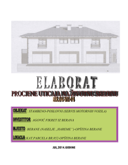 Elaborat procjene uticaja na ivotnu sredinu