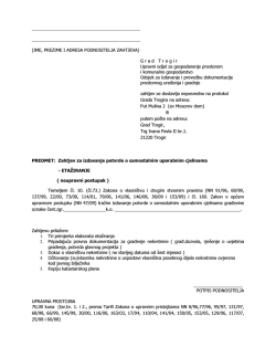 ime, prezime i adresa podnositelja za