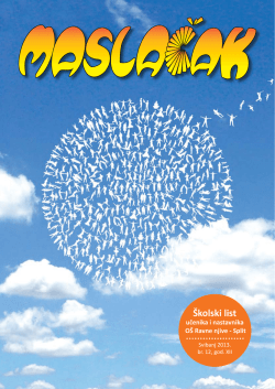 Maslacak 2013..pdf - Osnovna &scaron;kola "Ravne njive" Split