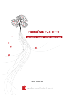 Priručnik kvalitete AZVO - Fakultet prometnih znanosti