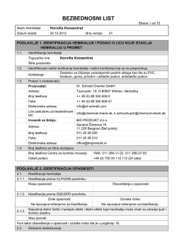 BEZBEDNOSNI LIST