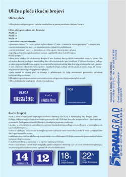 Ulične ploče i kućni brojevi