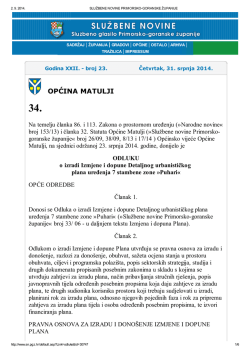 odluka o izradi izmjene i dopune detaljnog
