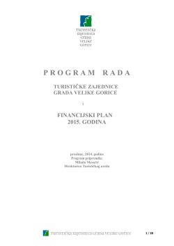 Program rada i financijski plan za 2015.