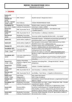 MJESEC FRANKOFONIJE 2014 ZAGREB