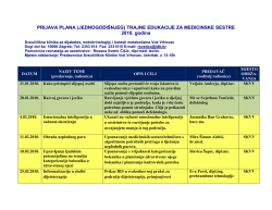 SKVV Plan predavanja 2010 - Sveučili&scaron;na klinika Vuk Vrhovac