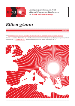 Bilten 3/2010 - at Joint Degree