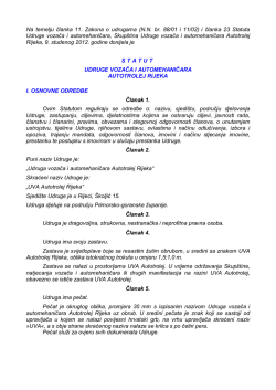 statut udruge vozača i automehaničara