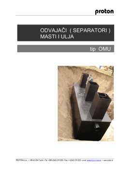 ODVAJAČI ( SEPARATORI ) MASTI I ULJA tip OMU