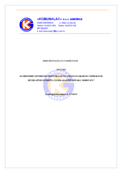 dokumentacija reciklažno dvorište zadnja verzija za fond 20 2 2014