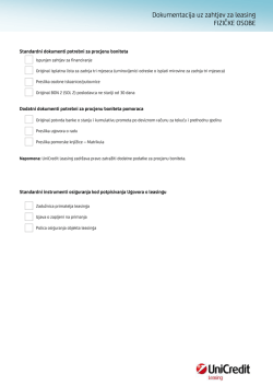 Fizičke osobe i pomorci - dokumentacija