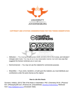 COPYRIGHT AND CITATION CONSIDERATIONS FOR THIS THESIS