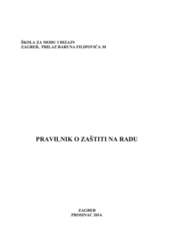 PRAVILNIK O ZA&Scaron;TITI NA RADU