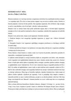 1 KEMIJSKI SASTAV MESA doc.dr.sc. Željka Cvrtila Fleck Hranom