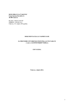 Dokumentacija za nadmetanje-sanitetsko vozilo 2 kom