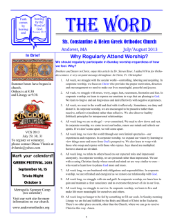 The Word - Sts. Constantine and Helen Greek Orthodox Church