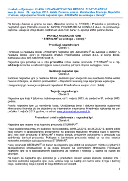 1 U skladu s Rje&scaron;enjem KLASA: UP/I-460-02713
