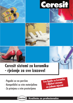 Ceresit sistemi za keramiku - rje&scaron;enje za sve izazove!