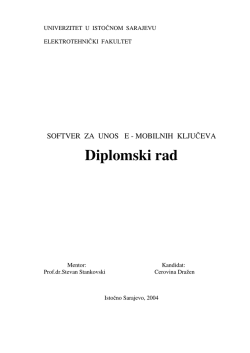 Diplomski rad - Elektrotehnički fakultet Istočno Sarajevo