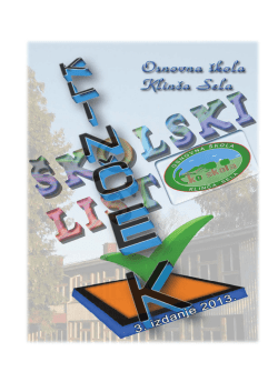 &Scaron;kolski list KLINČEK, 3. izdanje, lipanj 2013.